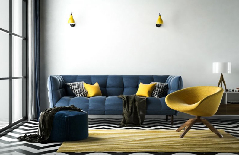 Серый диван в интерьере сочетание цветов (68 фото) - красивые картинки и HD фото